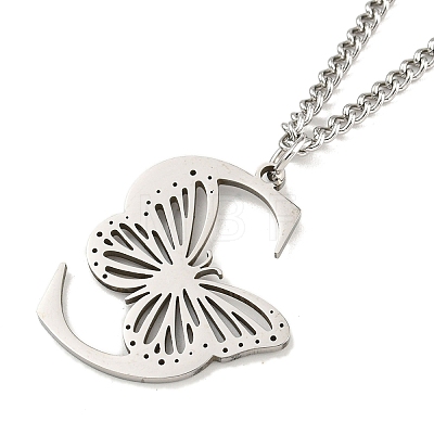 201 Stainless Steel Necklaces NJEW-Q336-01S-P-1