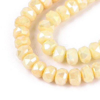 Anti-Tarnish Electroplate Glass Beads Strands GLAA-T025-6mm-11G-1