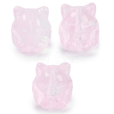 Transparent Spray Paint Glass Beads GLAA-H035-01D-1