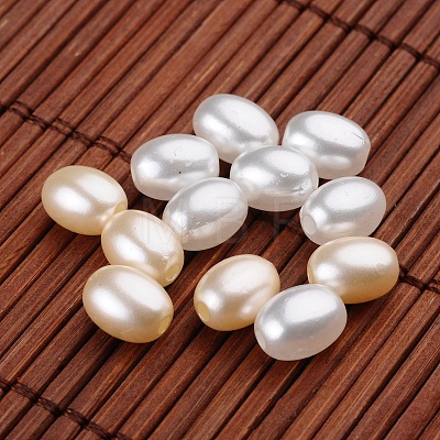 Oval Imitation Pearl Acrylic Beads X-OACR-L004-3011-1