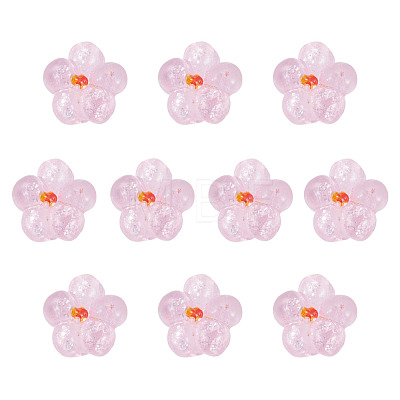 10Pcs Transparent Handmade Bumpy Lampwork Beads LAMP-TADJ0001-48E-1