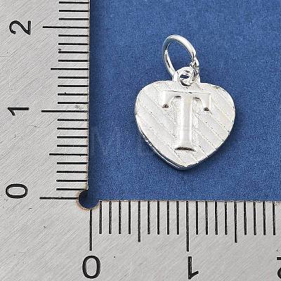 925 Sterling Silver Heart with Capital Letter Charms STER-S009-13T-S-1