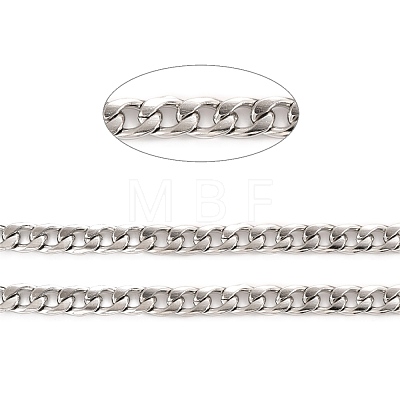 304 Stainless Steel Cuban Link Chains CHS-K016-02A-P-1