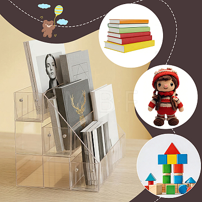 3-Tier Desktop Acrylic Doll Organizer Display Riser Stands ODIS-WH0030-344-1