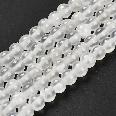 Natural White Jade Beads Strands G-B128-A02-02-1