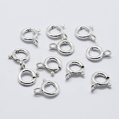 925 Sterling Silver Spring Ring Clasps STER-K167-076B-S-1