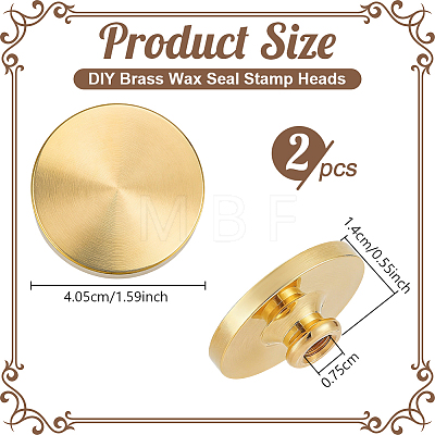 DIY Scrapbook Blank Brass Wax Seal Stamp Heads DIY-WH0899-902B-04-1