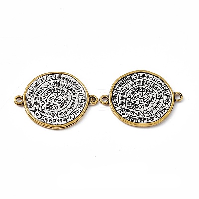 Tibetan Style Alloy Connector Charms FIND-A024-70G-1