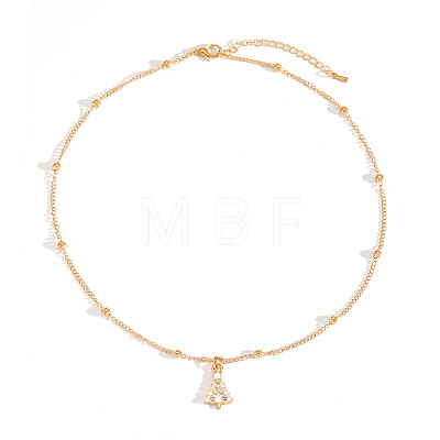 Christmas Zinc Alloy Enamel Pendant Necklaces FS-WG170EE-01-1