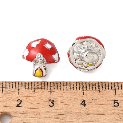 Rack Plating Alloy Enamel European Beads PALLOY-S189-48P-1