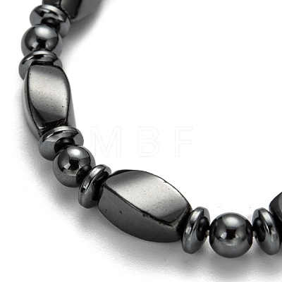 Non-Magnetic Synthetic Hematite Bracelets X-BJEW-E003-8-1