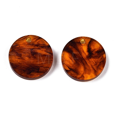 Opaque Resin Pendants RESI-T058-03A-1