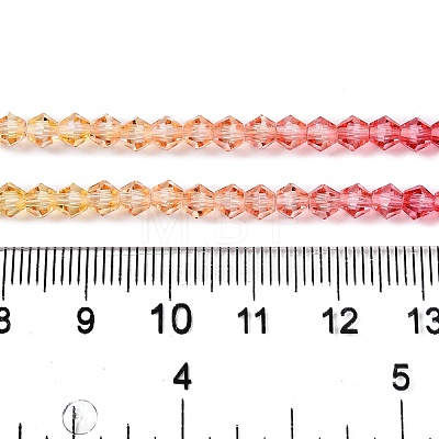 Gradient Color Baking Painted Glass Bead Strands DGLA-A039-T2mm-A03-1