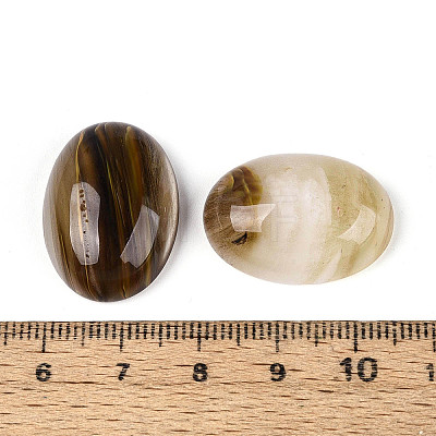 Dyed Tigerskin Glass Cabochons G-T144-77-1