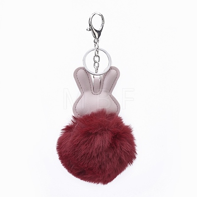Pom Pom Ball Bunny Keychain KEYC-P046-A04-1
