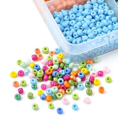 180G 15 Colors Baking Paint Glass Seed Beads SEED-FS0001-09-1