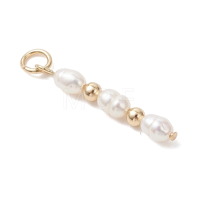 3Pcs 3 Styles Natural Cultured Freshwater Pearl Pendants PALLOY-JF05069-1