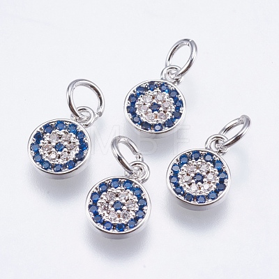 Brass Micro Pave Cubic Zirconia Charms RB-I077-26-RS-1