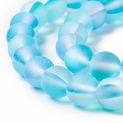 Synthetic Moonstone Beads Strands G-E573-01B-12-1