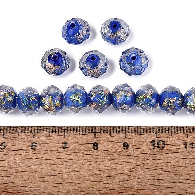 Handmade Foil Glass Beads FOIL-Q001-02A-1