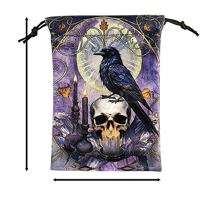 Crow Pattern Velvet Jewelry Storage Drawstring Pouches PW-WG21DBF-07-1