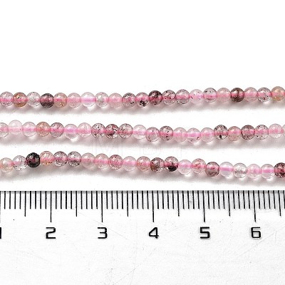 Natural Strawberry Quartz Beads Strands G-G140-D03-01-1