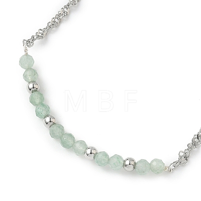 7Pcs 7 Colors Natural Gesmstone Beads Link Bracelets BJEW-JB11835-1