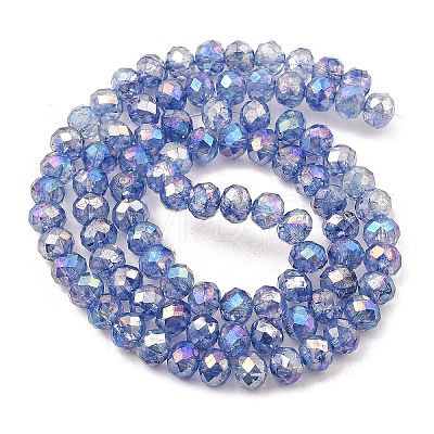 Spray Painted Imitation Jade Glass Beads Strands GLAA-P058-01B-07-1