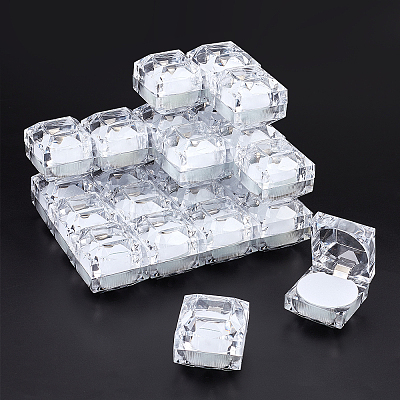 Transparent Plastic Ring Boxes OBOX-CA0001-004A-1
