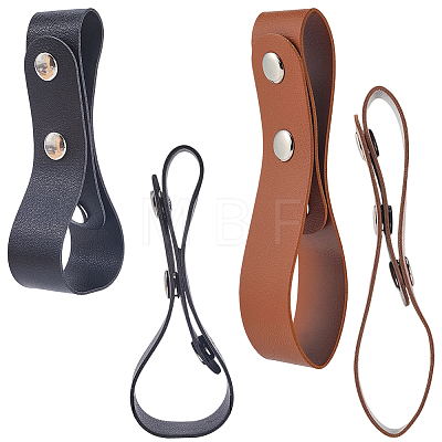 4Pcs 2 Styles Imitation Leather Belt Bullwhip Holder AJEW-GF0014-45-1