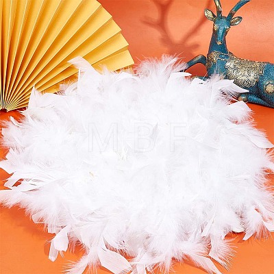 Turkey Feathers Fluff Boa for Dancing FIND-WH0126-125B-1