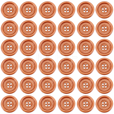 50Pcs Wood Buttons BUTT-GF0004-33-1