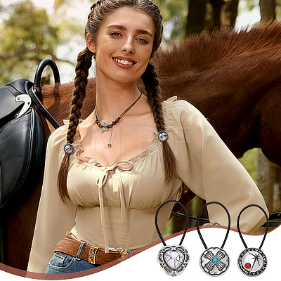 9Pcs Nylon Hair Ties OHAR-PH00013-1