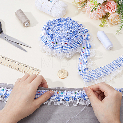 5Yards Polyester Lace Ribbon OCOR-GF0006-20A-1