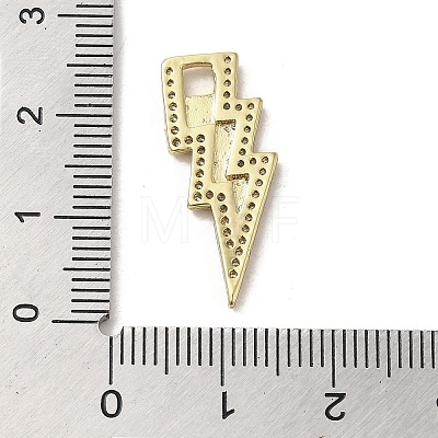 Brass Micro Pave Cubic Zirconia Pendants KK-E092-33G-01-1