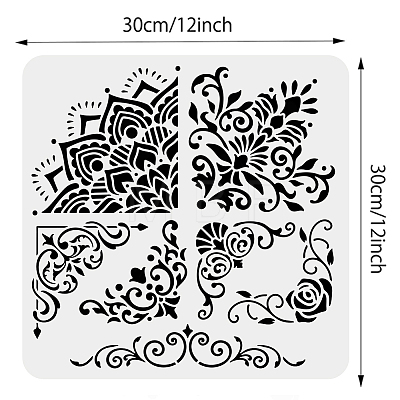 PET Hollow Out Drawing Painting Stencils DIY-WH0418-0053-1