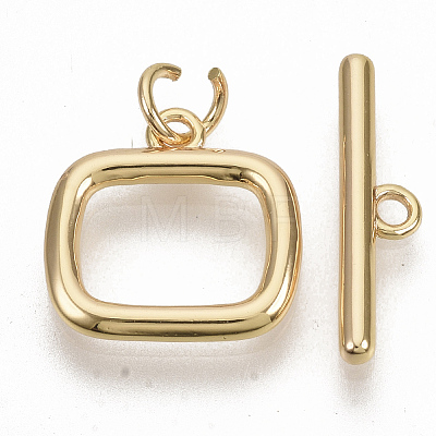 Brass Toggle Clasps X-KK-N216-42-1