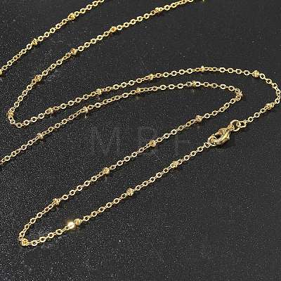 2mm Rack Plating Brass Satellite Chain Necklaces for Women Men MAK-L044-11G-1