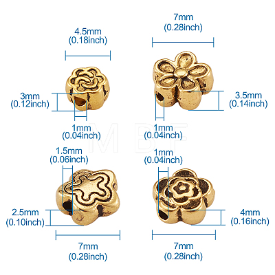 Tibetan Style Alloy Beads TIBEB-TA0001-15-1