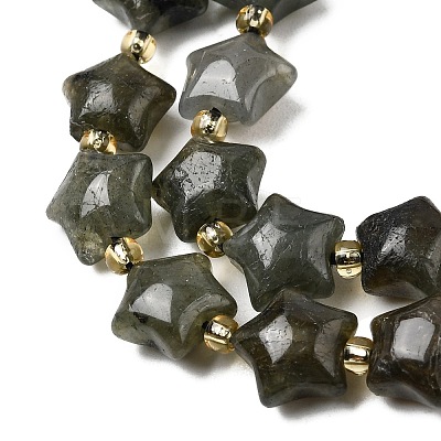 Natural Labradorite Beads Strands G-Z080-A33-10mm-1