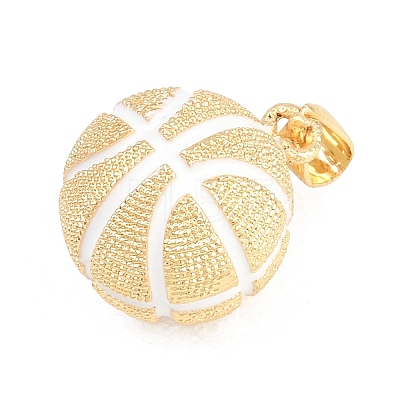 Sports Theme Brass Enamel Pendants KK-A297-07B-G-1