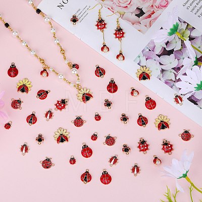 DIY Ladybug Jewelry Making Finding Kit FIND-SZ0003-45-1