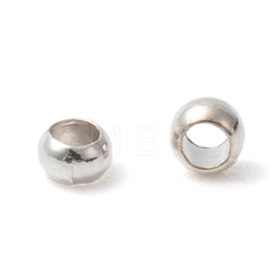 Brass Crimp Beads X-KK-L020-P-1
