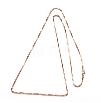 304 Stainless Steel Box Chain Necklaces Necklaces NJEW-L353-15-1