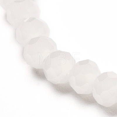 Faceted Glass Rondelle Beads Stretch Bracelet for Kid BJEW-JB06807-19-1