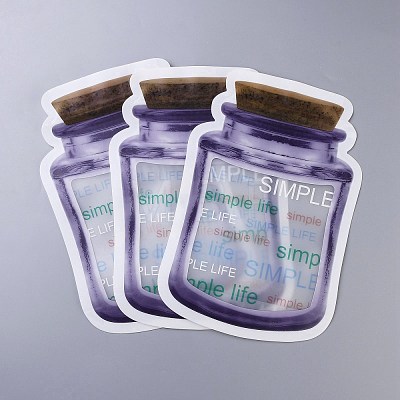 Reusable Bottle Shape Zipper Sealed Bags OPP-Z001-04-C-1