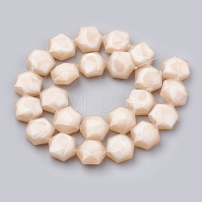 Opaque Solid Color Glass Beads Strands GLAA-N032-01K-1