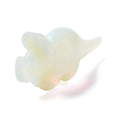 Opalite Carved Rhinoceros Figurines DJEW-P016-01J-1