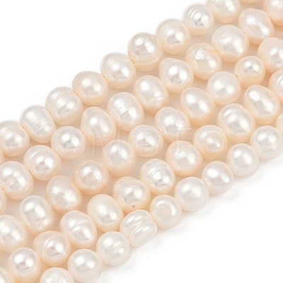 Natural Cultured Freshwater Pearl Beads Strands PEAR-I007-07Y-05A-1