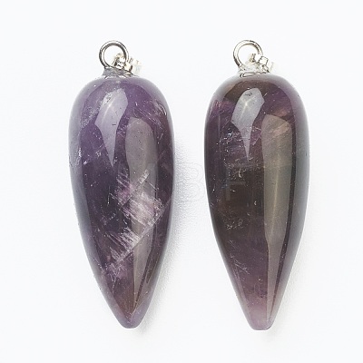 Natural & Synthetic Gemstone Pointed Pendants G-F705-01P-1